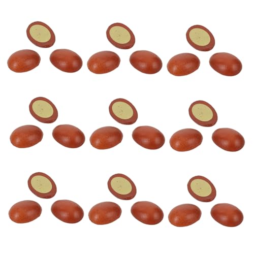 HEALSOPTHY 30 Stück Miniatur Eier Realistische Halbe Gekochte Eier Spielküche Zubehör Mini Lebensmittel Modell für Puppenhaus Deko DIY Lernspielzeug von HEALSOPTHY