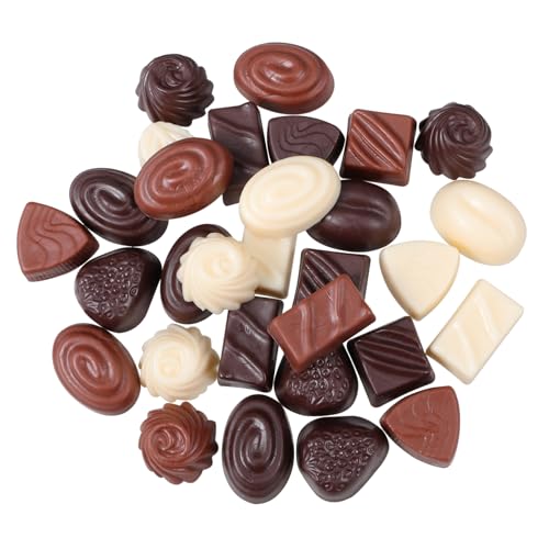 HEALSOPTHY 30 Stück Schokolade Biegbar Stütze Dessert Aus Künstlichen Lebensmitteln Gefälscht Essen Anzeige Food-Dessert-Modell Hotel Faux-Dessert Requisiten Für Schokoriegel PVC von HEALSOPTHY