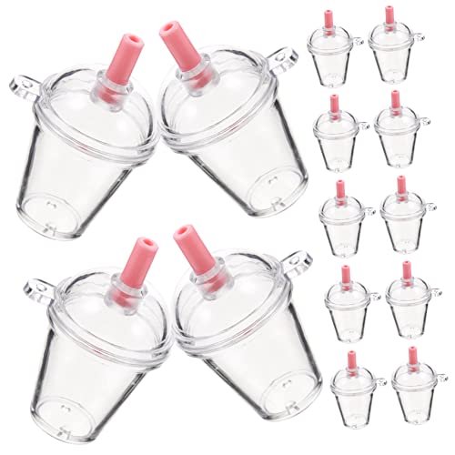 HEALSOPTHY 30 Stück Shiwan Plastikbecher kunststoffbecher plastikgläser Herstellung süße Schlüsselanhänger deko bastelset Halskettenanhänger selber Machen Puppenhaus Handwerk Wiederverwendbar von HEALSOPTHY