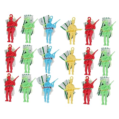 HEALSOPTHY 30 Stück Teiliges Fallschirm für Handgeworfene Soldaten Kleine Fallschirme Gemischt Fördert Kreativität und Geschicklichkeit Geeignet für Outdoor Spiele und Partys von HEALSOPTHY