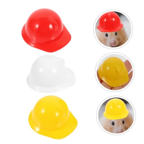 HEALSOPTHY 30 Stück Teiliges Mini Helm Robustem Vielseitige Party deko für Puppen Vögel und Haustiere Strapazierfähige Mini schutzhelme in Rot Gelb Weiß für Geburtstage Halloween von HEALSOPTHY