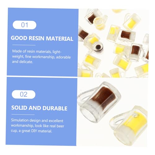 HEALSOPTHY 30 Stück Teiliges Miniatur Bierflaschen aus Resin Realistische DIY Puppenhaus Deko Detailreiche Bierglas Modelle in Gelb und Braun Leicht und Fein Verarbeitet für Kreative von HEALSOPTHY