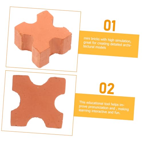 HEALSOPTHY 30 Stück Teiliges Miniatur ziegelstein DIY Modellbau Puppenhaus Realistische Nachbildung Flexible Bauklötze zur Räumlicher Vorstellungskraft und Handwerklicher Fähigkeiten von HEALSOPTHY