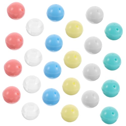 HEALSOPTHY 30Stücke Mini Automatenkapseln Leere Plastikkapseln für DIY Spielzeugfüllungen Runde Behälter Transparent für Kindergarten von HEALSOPTHY