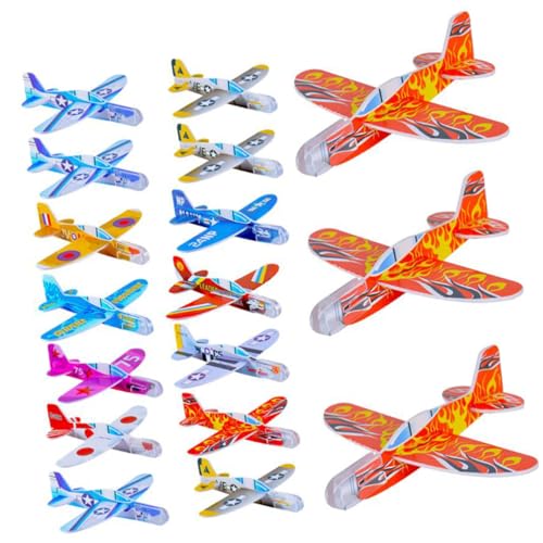 HEALSOPTHY Spielzeugflugzeug-Set 36-teilig Schaumstoff-Segelflugzeuge Für Jungen Und Mädchen Fliegende Flugzeuge Zufällige Farbe von HEALSOPTHY