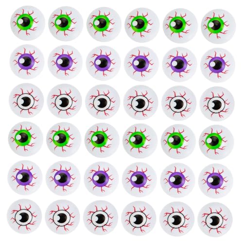 HEALSOPTHY 36 Teiliges Halloween mit Bunten Hohlen Kunststoff Augen Realistische Bouncy Eyeballs in Schwarz Grün und Gruselige Party Deko für Innenräume und Themenpartys HEALSOPTHY 36 Teiliges Halloween mit Bunten Hohlen Kunststoff Augen Realistische Bouncy Eyeballs in Schwarz Grün und Gruselige Party Deko für Innenräume und Themenpartys von HEALSOPTHY