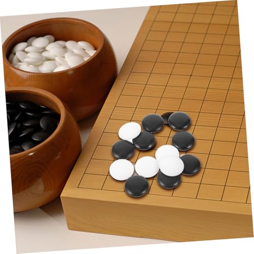 HEALSOPTHY 360 Stück Teiliges Go-Steine-Set aus Bruchsicherem Resin Große Standard-schachspielsteine mit Elegantem Jade-Design für Turniere Schule und Freizeitspiel für Go-brettern HEALSOPTHY 360 Stück Teiliges Go-Steine-Set aus Bruchsicherem Resin Große Standard-schachspielsteine mit Elegantem Jade-Design für Turniere Schule und Freizeitspiel für Go-brettern von HEALSOPTHY
