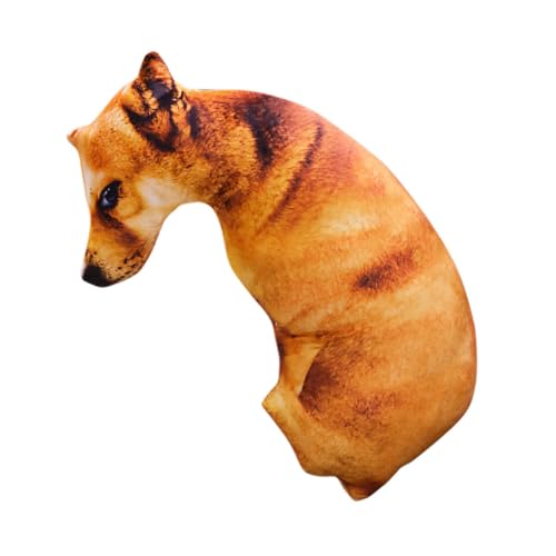 HEALSOPTHY 3D-hundekissen Realistischer Hund Kleines Hundespielzeug Realistisches Hundeblüftungskissen Couch Werfen Kissen Welpenspielzeug Wurfskissen des Hundes 3D Couch Kissen Pp Baumwolle von HEALSOPTHY
