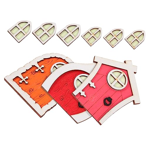 HEALSOPTHY 3Sätze Märchen Tür Dekoration Holz Feenhaus Deko Für Garten Puppenhaus Leuchtende Fenster Für Außen Innen Geschenkidee Für Sammler HEALSOPTHY 3Sätze Märchen Tür Dekoration Holz Feenhaus Deko Für Garten Puppenhaus Leuchtende Fenster Für Außen Innen Geschenkidee Für Sammler von HEALSOPTHY