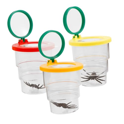HEALSOPTHY 3Stücke Insektenbeobachtungsbox Teiliges mit Lupe Belüfteten Insektentöpfen für Lernen über Insekten Pflanzen und Mineralien HEALSOPTHY 3Stücke Insektenbeobachtungsbox Teiliges mit Lupe Belüfteten Insektentöpfen für Lernen über Insekten Pflanzen und Mineralien von HEALSOPTHY