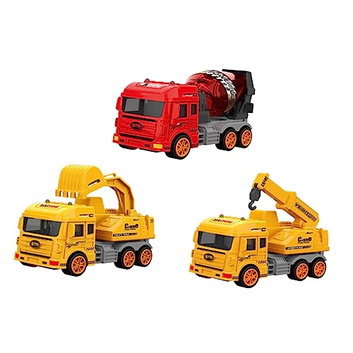 HEALSOPTHY 3Stücke Technisches Fahrzeugspielzeug Set Trägheits LKW für Bagger Kran und Mischer für Kleinkinder Interaktion und Lernen HEALSOPTHY 3Stücke Technisches Fahrzeugspielzeug Set Trägheits LKW für Bagger Kran und Mischer für Kleinkinder Interaktion und Lernen von HEALSOPTHY
