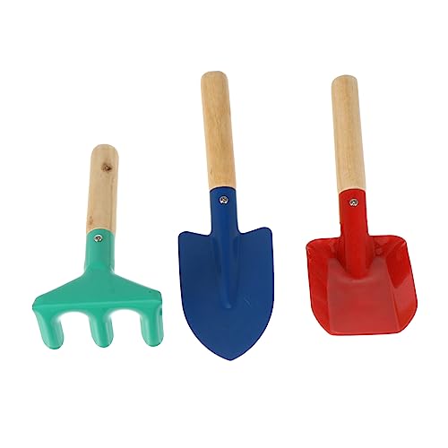 HEALSOPTHY 3Stücke Teiliges Gartenwerkzeug Set Schaufel und Rechen für Pflanzen Spiel im Freien für Jungen und Mädchen Farbe Zufällig von HEALSOPTHY