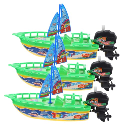 HEALSOPTHY 3Stücke Wind Up Badeboot Badespaß für Kleinkinder aus Kunststoff für Badewanne und Pool Fördert Interaktion und Spielvergnügen von HEALSOPTHY