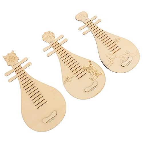 HEALSOPTHY 3stücke Holz Musikinstrument Spielzeug Für Junge Mädchen Chinesischer Stil Bastelset Zum Malen Und Spielen Für Entwicklung Und Spaß von HEALSOPTHY