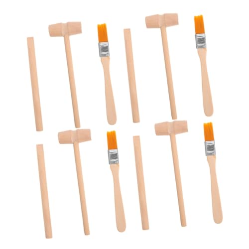 HEALSOPTHY 4sätze Teiliges Junge Mädchen-ausgrabungswerkzeug Holzhammer Meißel Pinsel Und Schaufel Für Archäologische Ausgrabungen Und Edelstein-jagd Pädagogisches Spielzeug Für Jungen von HEALSOPTHY