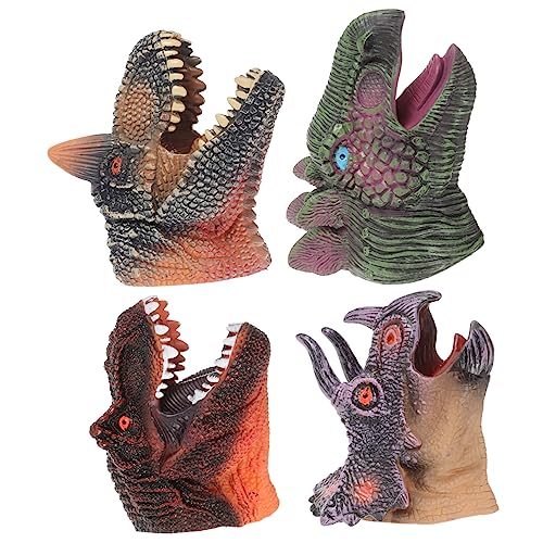 HEALSOPTHY 4 Stück Dinosaurier Handpuppen Die Marionetten Handpuppe Für Rollenspiel Handpuppe Geschichtenerzähl Handpuppen Rollenspiel Handpuppe Rollenspiel Handspielzeug von HEALSOPTHY