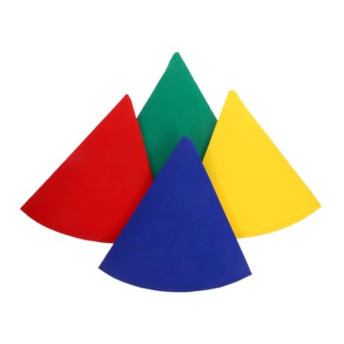 HEALSOPTHY 4 Stück Filz Kegelhüte für Party Deko Weiche Bunte Gnome Hüte in Rot Gelb Grün Blau Lustige Verkleidungsmütze für Weihnachten Halloween Geburtstag von HEALSOPTHY