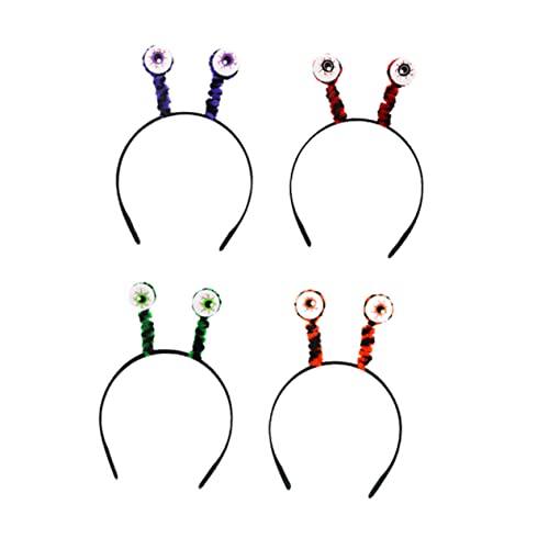 HEALSOPTHY 4 Stück Halloween Haarreife mit Gruseligen Augen Bunte Party Kopfbedeckungen für Kostüm Cosplay Bühnenauftritte Bequeme für Halloween Fest und Fasching HEALSOPTHY 4 Stück Halloween Haarreife mit Gruseligen Augen Bunte Party Kopfbedeckungen für Kostüm Cosplay Bühnenauftritte Bequeme für Halloween Fest und Fasching von HEALSOPTHY