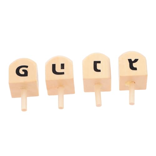 HEALSOPTHY 4 Stück Holz Dreidel Hanukkah Partydeko zum Bemalen Traditionelle für Bulk für Festlichkeiten Leicht und Kompakt für Einfache Aufbewahrung HEALSOPTHY 4 Stück Holz Dreidel Hanukkah Partydeko zum Bemalen Traditionelle für Bulk für Festlichkeiten Leicht und Kompakt für Einfache Aufbewahrung von HEALSOPTHY