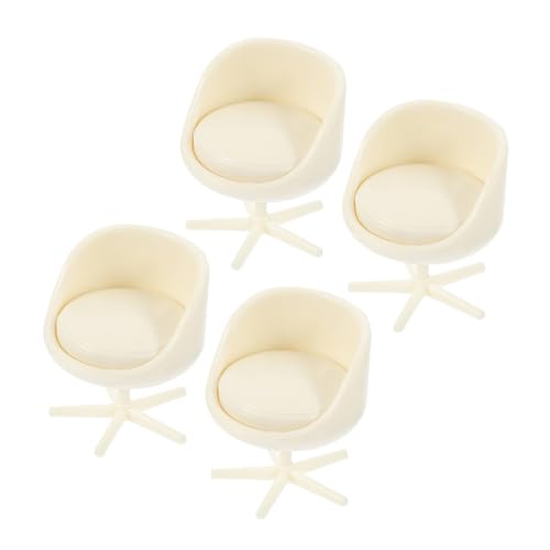 HEALSOPTHY 4 Stück Maßstab Mini Möbel Modell für Puppenhaus Architekturmodell Kleine Realistische Miniatur Stühle für Bastel Dekorationszwecke von HEALSOPTHY