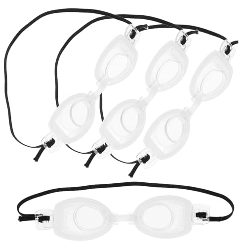 HEALSOPTHY 4 Stück Mini Schwimmbrillen für Puppen DIY Puppenbrille Klare Kunststoffgläser Langlebige Puppenbekleidungsaccessoires Eyewear für Puppenkostüme und Bastelprojekte von HEALSOPTHY