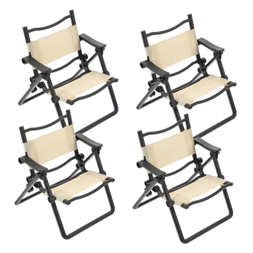 HEALSOPTHY 4 Stück Mini-klappstuhl Puppe Klappstuhl Modelle Miniatur-stuhlmodell Stühle Für Partyveranstaltungen Mini-Stuhl Mini-hausstuhlmodell Mini-hausverzierung Mini -hausdekoration von HEALSOPTHY