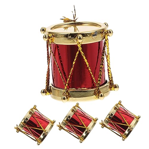 HEALSOPTHY 4 Stück Miniatur-Outdoor-Tools Musikinstrumentenmodell Mini-hausinstrumentenmodell Trommelmodell Kleines Hausgerät Mini-hausschmuck Miniaturtrommel Kleines Hauszubehör Pp von HEALSOPTHY