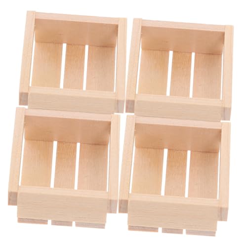 HEALSOPTHY 4 Stück Puppenhaus Maßstab Robuste Kleine Holzkisten für Vielseitige Dekoration und Aufbewahrung Geeignet für Indoor und Outdoor Fairy Garden HEALSOPTHY 4 Stück Puppenhaus Maßstab Robuste Kleine Holzkisten für Vielseitige Dekoration und Aufbewahrung Geeignet für Indoor und Outdoor Fairy Garden von HEALSOPTHY