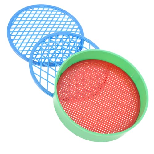 HEALSOPTHY 4 Stück Teiliges Bunter Sandsieb aus Kunststoff Handliches Strandspielzeug für Leichtes Wiederverwendbares Sandspielzeug für Strand und Sandkasten Fördert Zufällige Farbe von HEALSOPTHY