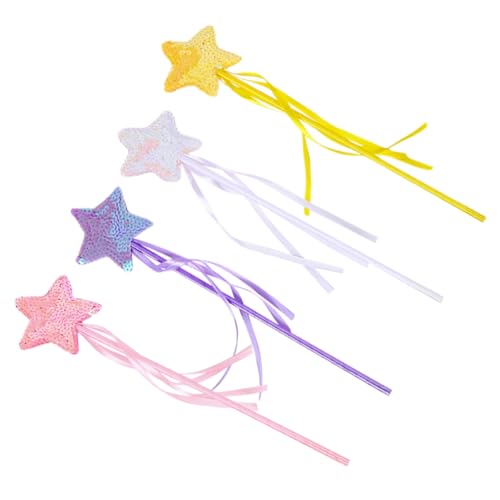 HEALSOPTHY 4 Stück Teiliges Glitzernde Feenstäbe und Magische Zauberstäbe für Kostümpartys Cosplay und Rollenspiele Kleine und Fantasiekostüme HEALSOPTHY 4 Stück Teiliges Glitzernde Feenstäbe und Magische Zauberstäbe für Kostümpartys Cosplay und Rollenspiele Kleine und Fantasiekostüme von HEALSOPTHY