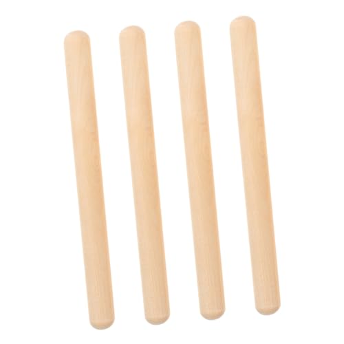 HEALSOPTHY 4 Stück Teiliges Holz Percussion Sticks Stabile Rhythmus stäbe für Langlebige Musikinstrumente Geschenk für Mädchen und Jungen Geeignet für Musikunterricht und Geburtstagsfeiern von HEALSOPTHY
