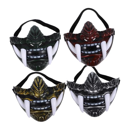 HEALSOPTHY 4 Stück Teiliges Japanische Theatermasken aus Kunststoff Langlebig und Komfortabel Authentisches Design für Halloween Party und Cosplay Farbenfrohe Dekorative Gesichtsmasken für HEALSOPTHY 4 Stück Teiliges Japanische Theatermasken aus Kunststoff Langlebig und Komfortabel Authentisches Design für Halloween Party und Cosplay Farbenfrohe Dekorative Gesichtsmasken für von HEALSOPTHY