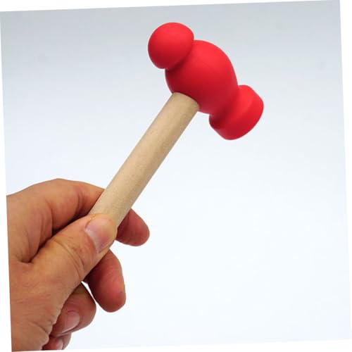 HEALSOPTHY 4 Stück Teiliges Kinderhammer aus Holz Kleine Hämmer für Robustes Sicheres Mallet Toy Pädagogisch für Jungen und Mädchen Geburtstags von HEALSOPTHY