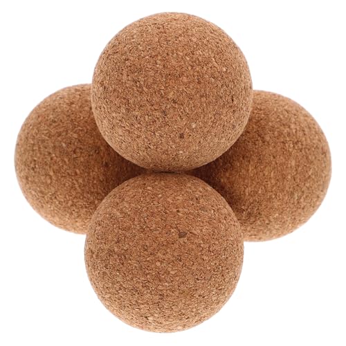 HEALSOPTHY 4 Stück Teiliges Kork Fußballbälle für Tischfußball Verschleißfeste Holz Kickerbälle Langlebige und Austauschbare Tischfußball Zubehörteile für Indoor Tischspiele von HEALSOPTHY