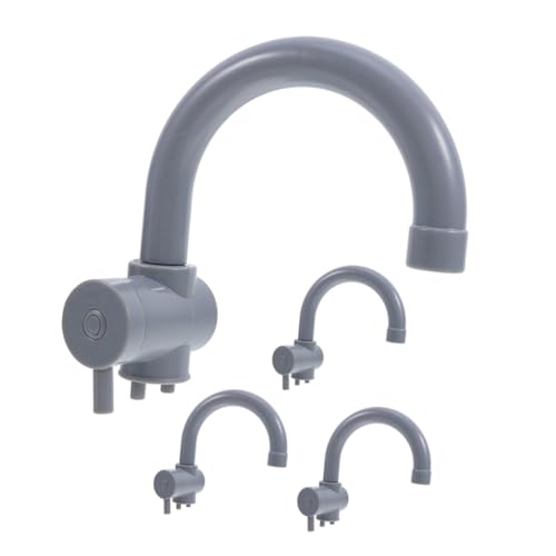 HEALSOPTHY 4 Stück Teiliges Küchenarmatur Realistische Kunststoff Wasserhähne Einfach zu Reinigen Zubehör für Rollenspiele Fördert Feinmotorik und Soziale Fähigkeiten Geeignet für Drinnen und von HEALSOPTHY