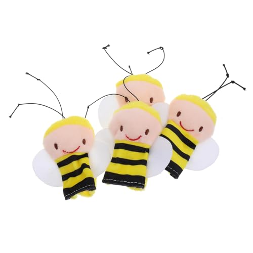 HEALSOPTHY 4 Stück Teiliges Kuschelige Bienen Fingerpuppen für Kleinkinder Interaktive Plüschtiere für Frühe Bildung Handgemachte Fingerpuppen aus Weichem Material für Kreatives HEALSOPTHY 4 Stück Teiliges Kuschelige Bienen Fingerpuppen für Kleinkinder Interaktive Plüschtiere für Frühe Bildung Handgemachte Fingerpuppen aus Weichem Material für Kreatives von HEALSOPTHY