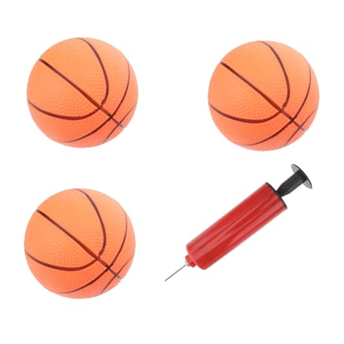 HEALSOPTHY 4 Stück Teiliges Mini Basketball Set für Aufblasbar mit Pumpe und Nadel Perfekter Outdoor und Indoor Basketball für Jungen und Mädchen Spiel und Spaß Zufällige Zufällige Farbe von HEALSOPTHY
