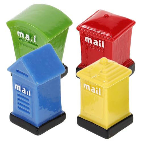 HEALSOPTHY 4 Stück Teiliges Miniatur Briefkasten aus Robustem Harz Bunte Mini Postbox Dekoration für Puppenhaus Leichte Tischornamente für DIY Modellbau Langlebig und Platzsparend HEALSOPTHY 4 Stück Teiliges Miniatur Briefkasten aus Robustem Harz Bunte Mini Postbox Dekoration für Puppenhaus Leichte Tischornamente für DIY Modellbau Langlebig und Platzsparend von HEALSOPTHY