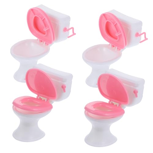 HEALSOPTHY 4 Stück Teiliges Miniatur Puppenhaus Toilettenmodell Realistisches Filigranes Badezimmer Zubehör Kompakte Puppentoilette Dekoration für Miniaturhäuser und Landschaften HEALSOPTHY 4 Stück Teiliges Miniatur Puppenhaus Toilettenmodell Realistisches Filigranes Badezimmer Zubehör Kompakte Puppentoilette Dekoration für Miniaturhäuser und Landschaften von HEALSOPTHY