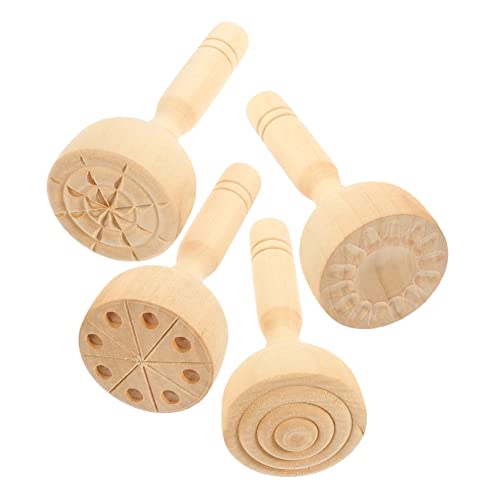 HEALSOPTHY 4 Stück Teiliges Modellierwerkzeug aus Holz DIY Stempel mit Verschiedenen Mustern Fördert Kreativität und Feinmotorik für Tonarbeiten und HEALSOPTHY 4 Stück Teiliges Modellierwerkzeug aus Holz DIY Stempel mit Verschiedenen Mustern Fördert Kreativität und Feinmotorik für Tonarbeiten und von HEALSOPTHY