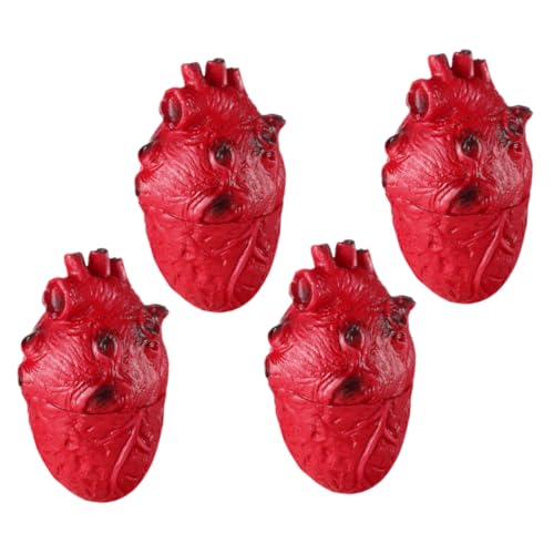 HEALSOPTHY 4 Stück Teiliges Realistisches Blutiges Herz Dekoration Halloween Horror Deko Körperteil Party Requisite für Haunted House Atmosphäre von HEALSOPTHY