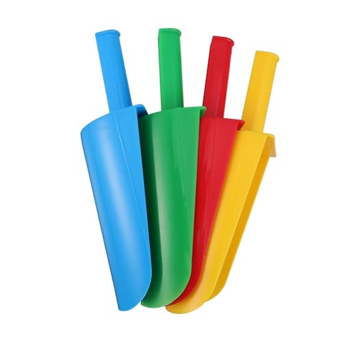 HEALSOPTHY 4 Stück Teiliges Sandspielzeug Sandschaufeln Kurzgriffig Langlebig Leicht Grip für Strand Outdoor Jungen Mädchen Zufällige Farbe von HEALSOPTHY