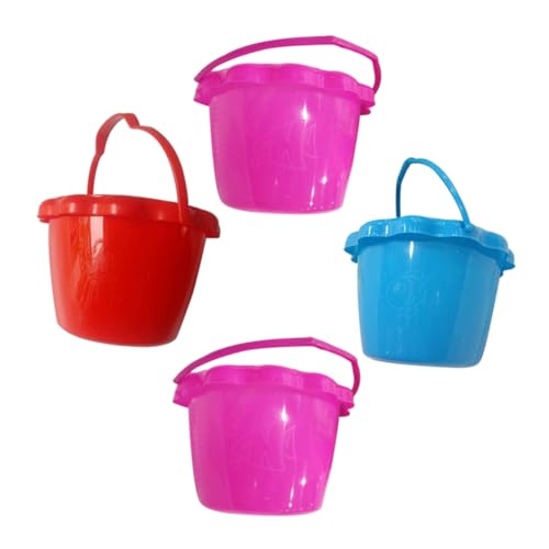 HEALSOPTHY 4 Stück Teiliges Sandspielzeug mit Robusten Leichten Plastikeimern für Tragbar und Bruchsicher für Strand Garten und Sandkastenspaß Zufällige Farbe Zufällige Farbe von HEALSOPTHY