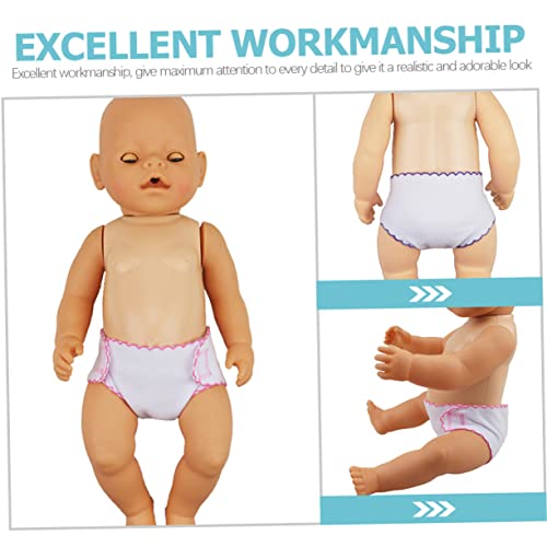 HEALSOPTHY 4 Stück Teiliges Wiederverwendbare Stoffpuppenwindeln für Puppen Waschbare Babypuppen Zubehör Farbiges Puppenunterwäsche für Verkleiden und Rollenspiel von HEALSOPTHY