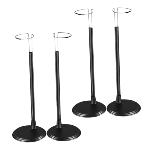 HEALSOPTHY 4 Stück Verstellbarer Schwarzer Puppenständer Kunststoff Doll Holder Display Ständer mit Einstellbarem Taillenclip für Vielseitige Figuren und Spielzeugpräsentation von HEALSOPTHY