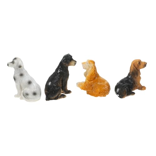 HEALSOPTHY 4stücke Miniatur Hund Figuren Aus Resin Realistische Puppenhaus Deko Für Mikrolandschaften Lifelike Cartoon Welpen Ornamente Für Kreative Bastelprojekte von HEALSOPTHY