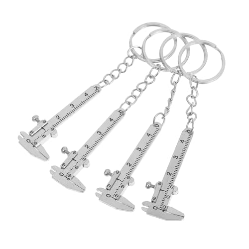 HEALSOPTHY 4 Stücke Messschieber Schlüsselanhänger Mini Messschieber Schlüsselanhänger Werkzeuge Tasche Messschieber Silber Edelstahl HEALSOPTHY 4 Stücke Messschieber Schlüsselanhänger Mini Messschieber Schlüsselanhänger Werkzeuge Tasche Messschieber Silber Edelstahl von HEALSOPTHY