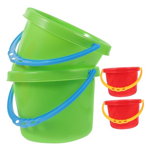 HEALSOPTHY 4 Teiliges Strandeimer aus Robustem Kunststoff Leichte Mini Eimer in Bunten Farben für Sand und Wasserspiele Am Strand oder Kindergarten Kindgerechtes HEALSOPTHY 4 Teiliges Strandeimer aus Robustem Kunststoff Leichte Mini Eimer in Bunten Farben für Sand und Wasserspiele Am Strand oder Kindergarten Kindgerechtes von HEALSOPTHY