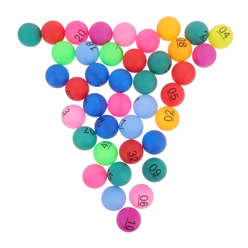 HEALSOPTHY 40 Stück Lotteriekugeln Lotteriespielzeug Bingo Spielkugeln Plastik Bingokugeln Tombola Spielkugeln Tombola Ziehungskugeln Automatenkugeln Bingo Ersatzkugeln Befüllbare von HEALSOPTHY