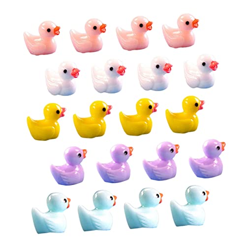 HEALSOPTHY 40 Stück Teiliges Miniatur Resin Enten Kreative Dekoration für Bonsai Puppenhaus Mikrolandschaften Vielseitig als Garten und Schreibtischornamente Geeignet von HEALSOPTHY
